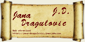 Jana Dragulović vizit kartica